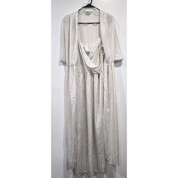 Vintage J.Berkleigh Peignoir Set Bridal Trousseau Wedding Night‎ Lingerie Medium
